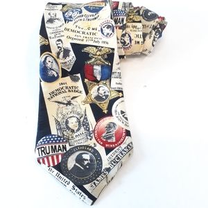 Vintage Museum Artifacts Presidents NWT Silk Necktie
